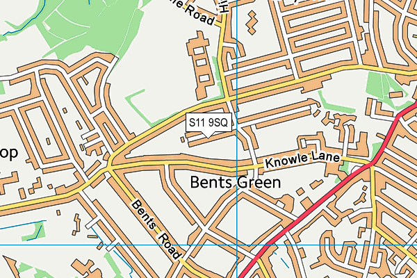 S11 9SQ map - OS VectorMap District (Ordnance Survey) S11 9SQ map - OS VectorMap District (Ordnance Survey)