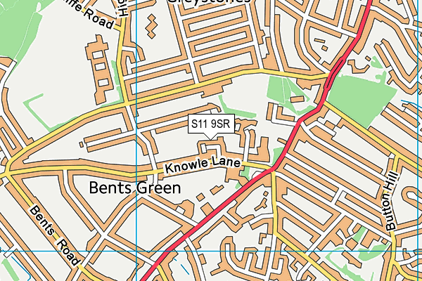 S11 9SR map - OS VectorMap District (Ordnance Survey) S11 9SR map - OS VectorMap District (Ordnance Survey)