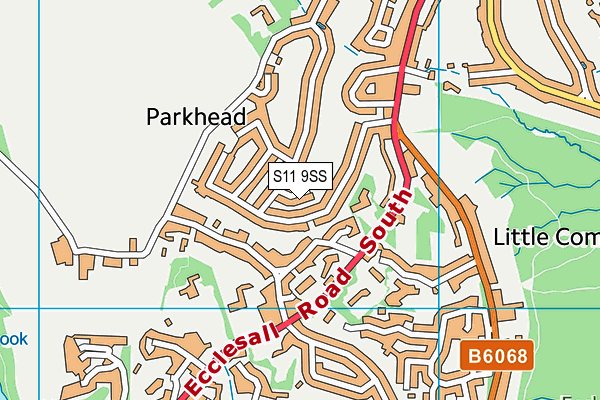 S11 9SS map - OS VectorMap District (Ordnance Survey) S11 9SS map - OS VectorMap District (Ordnance Survey)