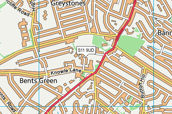 S11 9UD map - OS VectorMap District (Ordnance Survey) S11 9UD map - OS VectorMap District (Ordnance Survey)