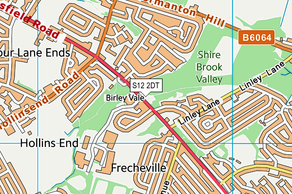 S12 2DT map - OS VectorMap District (Ordnance Survey) S12 2DT map - OS VectorMap District (Ordnance Survey)