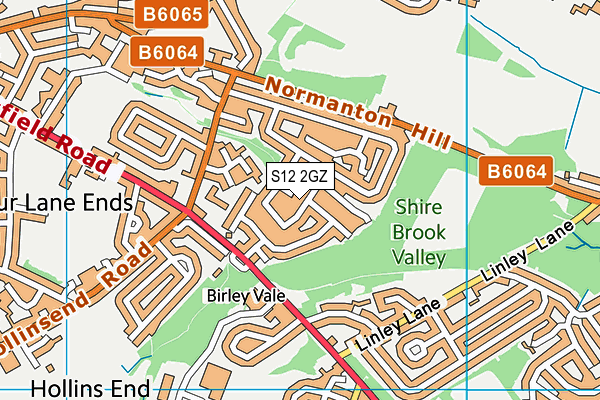 S12 2GZ map - OS VectorMap District (Ordnance Survey) S12 2GZ map - OS VectorMap District (Ordnance Survey)