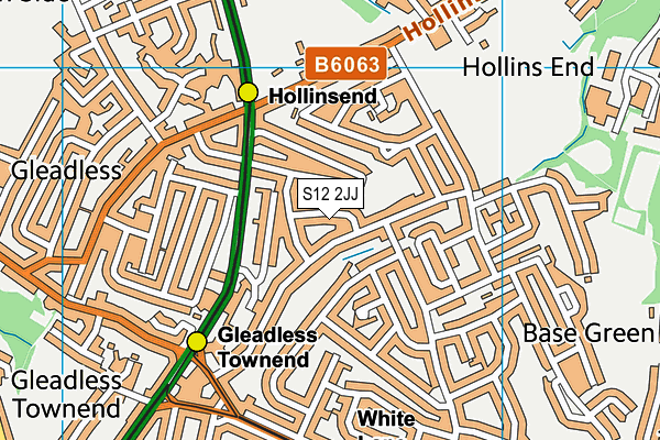S12 2JJ map - OS VectorMap District (Ordnance Survey) S12 2JJ map - OS VectorMap District (Ordnance Survey)