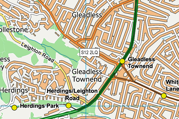 S12 2LQ map - OS VectorMap District (Ordnance Survey) S12 2LQ map - OS VectorMap District (Ordnance Survey)