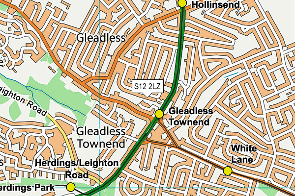 S12 2LZ map - OS VectorMap District (Ordnance Survey) S12 2LZ map - OS VectorMap District (Ordnance Survey)