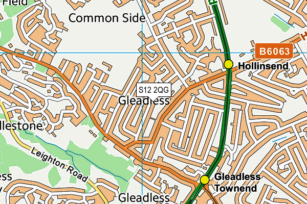 S12 2QG map - OS VectorMap District (Ordnance Survey) S12 2QG map - OS VectorMap District (Ordnance Survey)