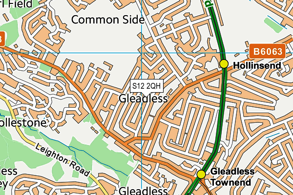 S12 2QH map - OS VectorMap District (Ordnance Survey) S12 2QH map - OS VectorMap District (Ordnance Survey)