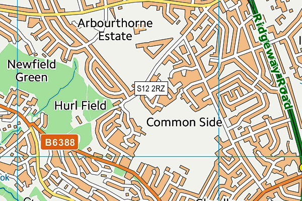 S12 2RZ map - OS VectorMap District (Ordnance Survey) S12 2RZ map - OS VectorMap District (Ordnance Survey)