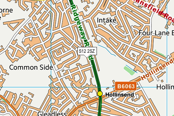 S12 2SZ map - OS VectorMap District (Ordnance Survey) S12 2SZ map - OS VectorMap District (Ordnance Survey)