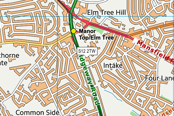 S12 2TW map - OS VectorMap District (Ordnance Survey) S12 2TW map - OS VectorMap District (Ordnance Survey)