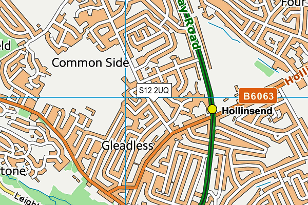 S12 2UQ map - OS VectorMap District (Ordnance Survey) S12 2UQ map - OS VectorMap District (Ordnance Survey)