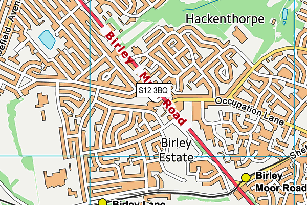 S12 3BQ map - OS VectorMap District (Ordnance Survey) S12 3BQ map - OS VectorMap District (Ordnance Survey)