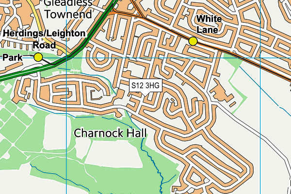S12 3HG map - OS VectorMap District (Ordnance Survey) S12 3HG map - OS VectorMap District (Ordnance Survey)
