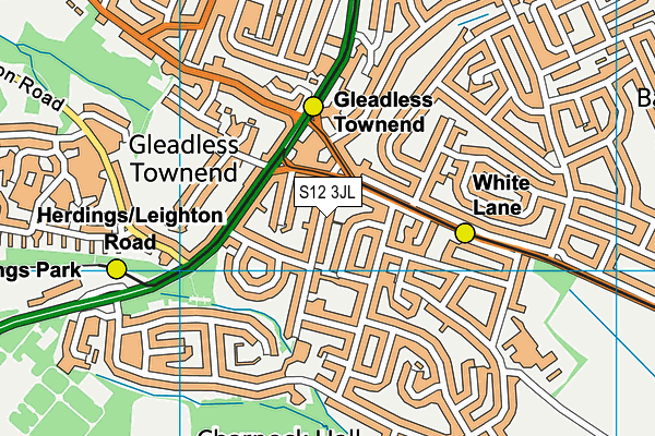 S12 3JL map - OS VectorMap District (Ordnance Survey) S12 3JL map - OS VectorMap District (Ordnance Survey)