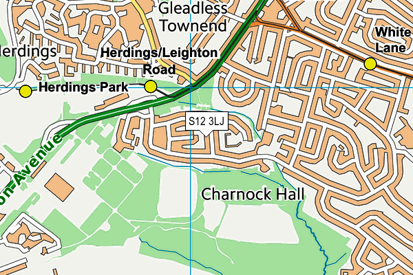 S12 3LJ map - OS VectorMap District (Ordnance Survey) S12 3LJ map - OS VectorMap District (Ordnance Survey)