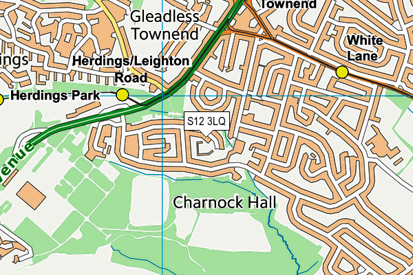 S12 3LQ map - OS VectorMap District (Ordnance Survey) S12 3LQ map - OS VectorMap District (Ordnance Survey)