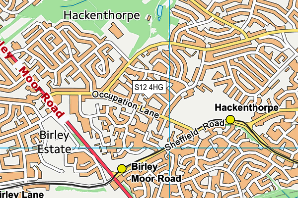 S12 4HG map - OS VectorMap District (Ordnance Survey) S12 4HG map - OS VectorMap District (Ordnance Survey)