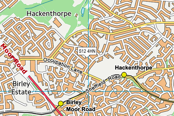 S12 4HN map - OS VectorMap District (Ordnance Survey) S12 4HN map - OS VectorMap District (Ordnance Survey)