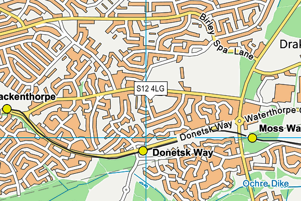 S12 4LG map - OS VectorMap District (Ordnance Survey) S12 4LG map - OS VectorMap District (Ordnance Survey)