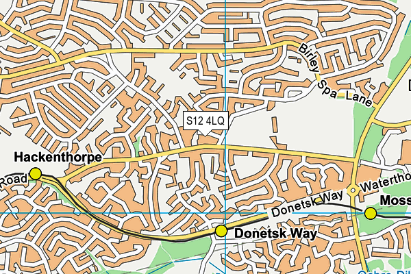 S12 4LQ map - OS VectorMap District (Ordnance Survey) S12 4LQ map - OS VectorMap District (Ordnance Survey)