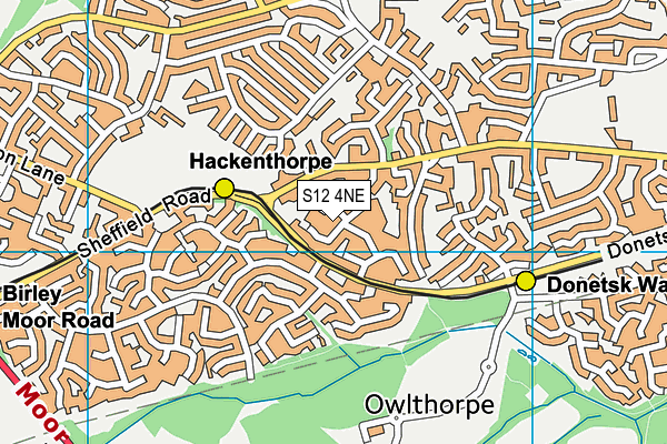 S12 4NE map - OS VectorMap District (Ordnance Survey) S12 4NE map - OS VectorMap District (Ordnance Survey)