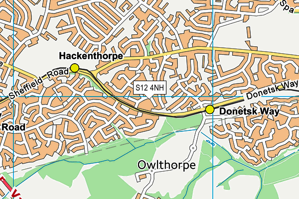 S12 4NH map - OS VectorMap District (Ordnance Survey) S12 4NH map - OS VectorMap District (Ordnance Survey)
