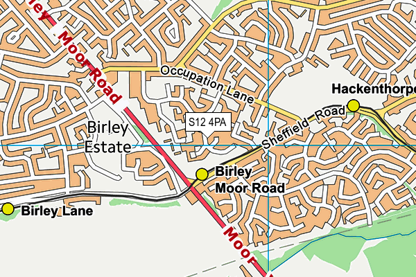 S12 4PA map - OS VectorMap District (Ordnance Survey) S12 4PA map - OS VectorMap District (Ordnance Survey)