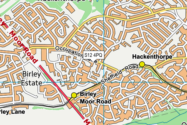 S12 4PQ map - OS VectorMap District (Ordnance Survey) S12 4PQ map - OS VectorMap District (Ordnance Survey)