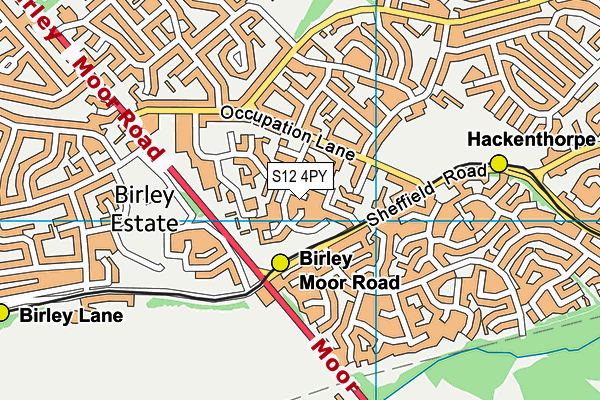 S12 4PY map - OS VectorMap District (Ordnance Survey) S12 4PY map - OS VectorMap District (Ordnance Survey)