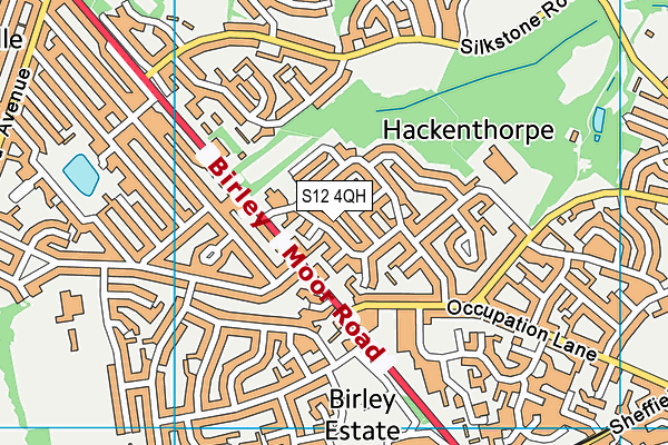 S12 4QH map - OS VectorMap District (Ordnance Survey) S12 4QH map - OS VectorMap District (Ordnance Survey)