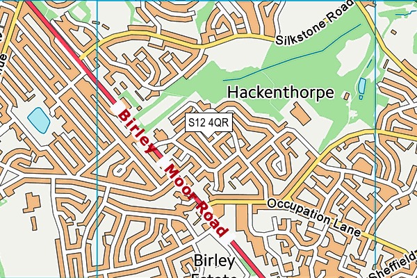 S12 4QR map - OS VectorMap District (Ordnance Survey)