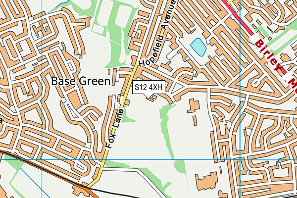 S12 4XH map - OS VectorMap District (Ordnance Survey) S12 4XH map - OS VectorMap District (Ordnance Survey)