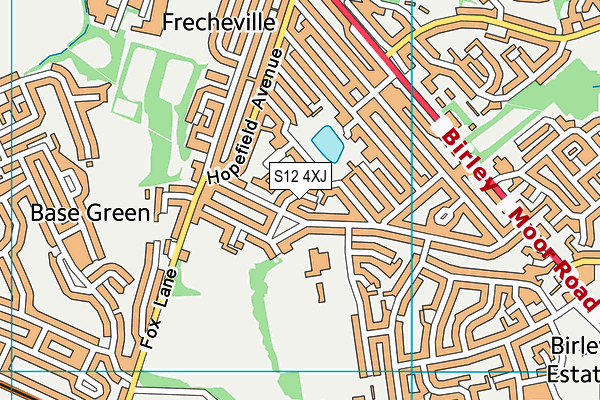 S12 4XJ map - OS VectorMap District (Ordnance Survey) S12 4XJ map - OS VectorMap District (Ordnance Survey)