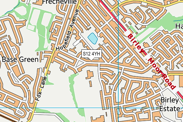 S12 4YH map - OS VectorMap District (Ordnance Survey) S12 4YH map - OS VectorMap District (Ordnance Survey)