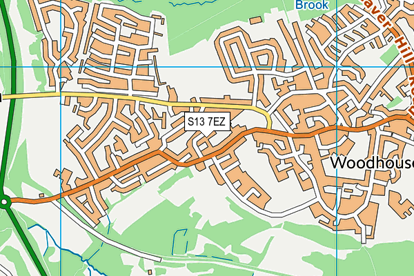 S13 7EZ map - OS VectorMap District (Ordnance Survey) S13 7EZ map - OS VectorMap District (Ordnance Survey)