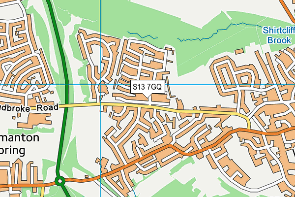 S13 7GQ map - OS VectorMap District (Ordnance Survey) S13 7GQ map - OS VectorMap District (Ordnance Survey)