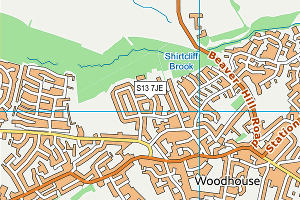 S13 7JE map - OS VectorMap District (Ordnance Survey) S13 7JE map - OS VectorMap District (Ordnance Survey)