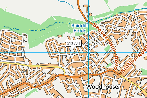 S13 7JH map - OS VectorMap District (Ordnance Survey) S13 7JH map - OS VectorMap District (Ordnance Survey)