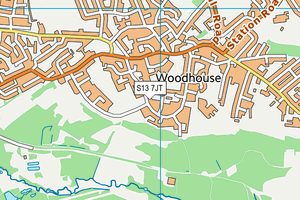 S13 7JT map - OS VectorMap District (Ordnance Survey) S13 7JT map - OS VectorMap District (Ordnance Survey)