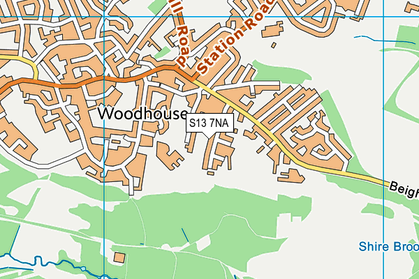 S13 7NA map - OS VectorMap District (Ordnance Survey) S13 7NA map - OS VectorMap District (Ordnance Survey)