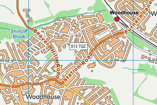S13 7QZ map - OS VectorMap District (Ordnance Survey) S13 7QZ map - OS VectorMap District (Ordnance Survey)