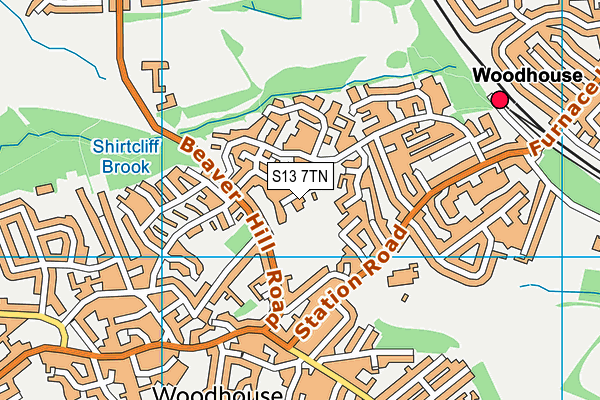S13 7TN map - OS VectorMap District (Ordnance Survey) S13 7TN map - OS VectorMap District (Ordnance Survey)