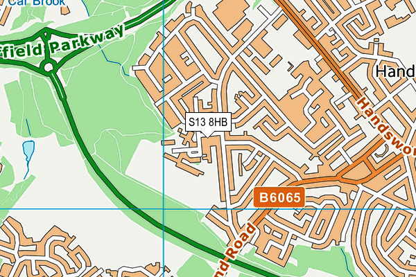 S13 8HB map - OS VectorMap District (Ordnance Survey) S13 8HB map - OS VectorMap District (Ordnance Survey)