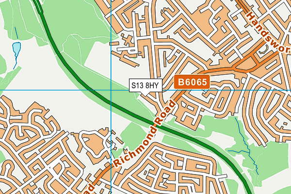 S13 8HY map - OS VectorMap District (Ordnance Survey) S13 8HY map - OS VectorMap District (Ordnance Survey)