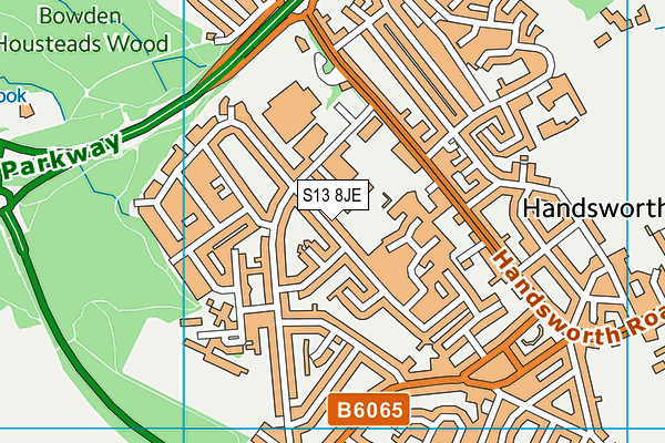 S13 8JE map - OS VectorMap District (Ordnance Survey) S13 8JE map - OS VectorMap District (Ordnance Survey)