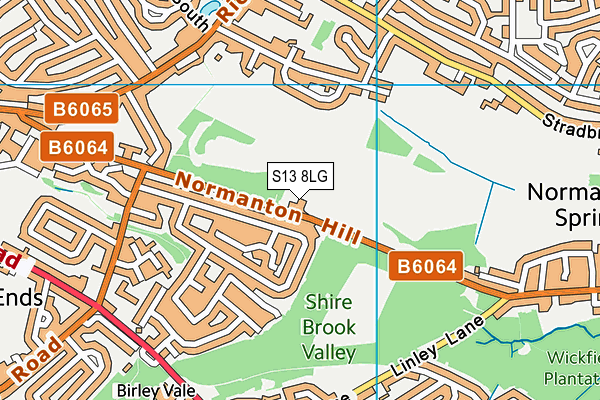 S13 8LG map - OS VectorMap District (Ordnance Survey) S13 8LG map - OS VectorMap District (Ordnance Survey)
