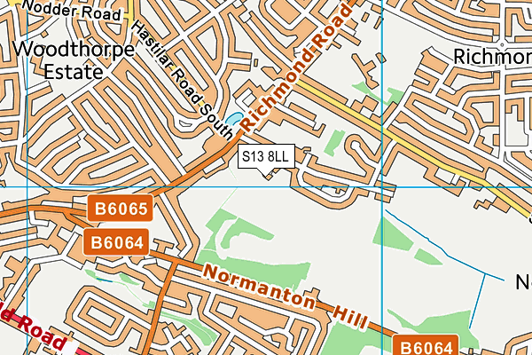 S13 8LL map - OS VectorMap District (Ordnance Survey) S13 8LL map - OS VectorMap District (Ordnance Survey)