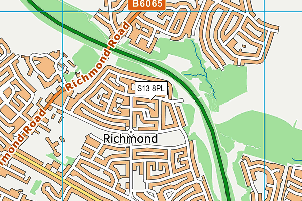 S13 8PL map - OS VectorMap District (Ordnance Survey) S13 8PL map - OS VectorMap District (Ordnance Survey)