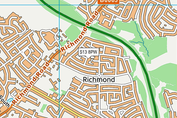 S13 8PW map - OS VectorMap District (Ordnance Survey) S13 8PW map - OS VectorMap District (Ordnance Survey)