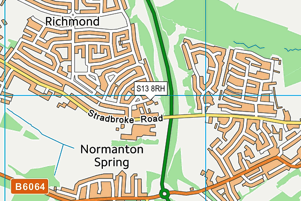 S13 8RH map - OS VectorMap District (Ordnance Survey) S13 8RH map - OS VectorMap District (Ordnance Survey)